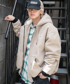 WEGO 【ユニセックス着用ITEM/MLサイズ展開】ワーカーズボアフードブルゾン