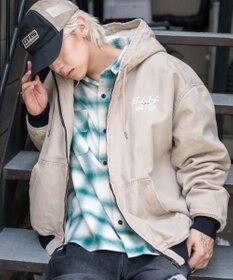 WEGO 【ユニセックス着用ITEM/MLサイズ展開】ワーカーズボアフードブルゾン