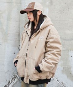 WEGO 【ユニセックス着用ITEM/MLサイズ展開】ワーカーズボアフードブルゾン