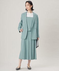 自由区 L 【セットアップ対応・接触冷感・洗える】リネンライクシンセティックキャミ ビスチェ