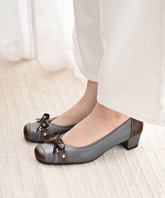 Pointer 日本製 本革リボン付きパンプス