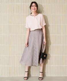 ANY SIS シアーチェック スカート