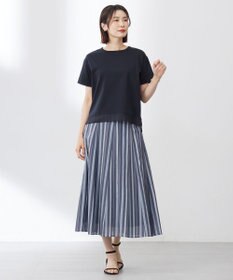 J.PRESS LADIES L 【洗える】ランダムストライプ スカート