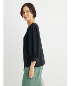 Green Parks 袖異素材使いリップルプルオーバー