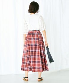 ANY 【ウエストゴム】イージーケアチェック スカート
