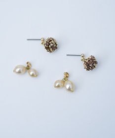 monshiro 【バロックパール/2WAY】スカビオサツボミ ピアス