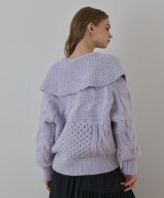 GRACE CONTINENTAL ヘアリーニットコクーンジャケット