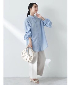 earth music&ecology フリルスリーブシャツ