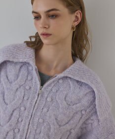 GRACE CONTINENTAL ヘアリーニットコクーンジャケット