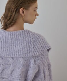 GRACE CONTINENTAL ヘアリーニットコクーンジャケット