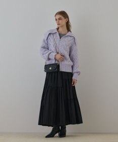 GRACE CONTINENTAL ヘアリーニットコクーンジャケット