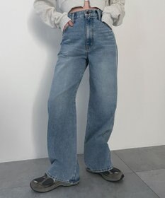 WEGO 【新色追加/美脚/XSSMLサイズ展開】ストレートデニムパンツ