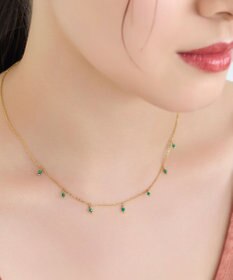 Phoebe 【金属アレルギー対応】カラージェムステーションネックレス/天然石/サージカルステンレス