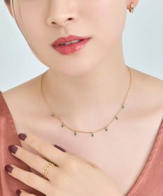 Phoebe 【金属アレルギー対応】カラージェムステーションネックレス/天然石/サージカルステンレス