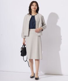 J.PRESS LADIES S 【WEB限定カラーあり】ストライプジャカード フロントタック カットソー