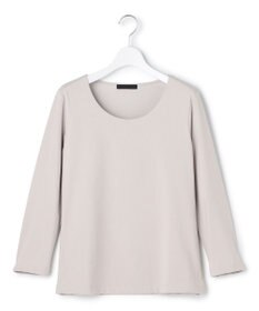 ICB 【速乾・UVケア・接触冷感・洗える】 スーペリアジャージー Uネックカットソー ライトグレー系