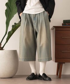 WEGO クロップドワイドデニムパンツ