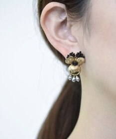 monshiro 【パール】ビオラ ピアス（ブラック）