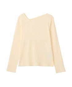 earth music&ecology アシメネックリブプルオーバー