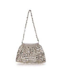 UNBILLION カシュカシュ cachecache / メタリック竹ビーズ手提げバッグ