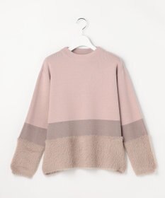 ANY SIS フェザーブロッキング ニット