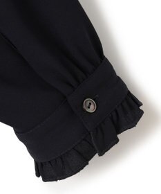 23区 L 【洗える】バックサテンアムンゼン フリルカラー ブラウス