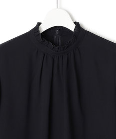 23区 L 【洗える】バックサテンアムンゼン フリルカラー ブラウス