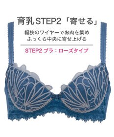 BRADELIS New York 【BRADELIS New York / 育乳補整ブラ・STEP2 寄せる】ローズステップ2ブラ24S1 脇高設計でスッキリ補正