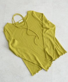 earth music&ecology チェーンリブホルターネックプルオーバー