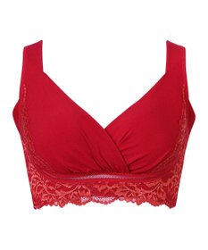 BRADELIS New York 【BRADELIS NewYork peace】綿混キャッチャーカップレースブラ25  ノンワイヤー 補正下着 補整 谷間メイク