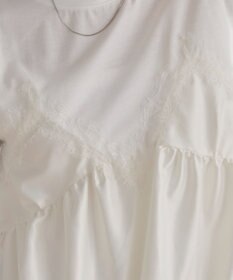 WEGO 【ANGIE VINTAGE】サテンレースドッキングレイヤードトップス