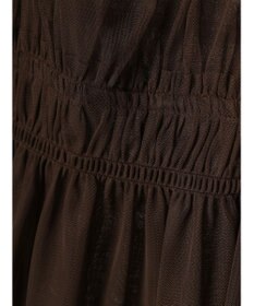 YECCA VECCA チュールギャザーブラウス