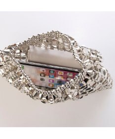 UNBILLION カシュカシュ cachecache / メタリック竹ビーズ手提げバッグ