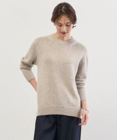 J.PRESS LADIES MIX COLOR クルーネック ニット ベージュミックス系