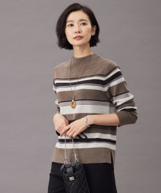 J.PRESS LADIES 【洗える】MULTI PITCH STRIPE ボーダー ニット