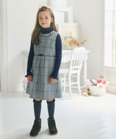 組曲 KIDS 【110-140㎝】フラワードット リブニット