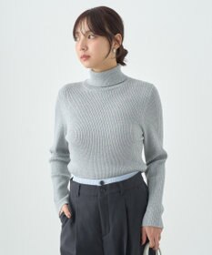 earth music&ecology ラメタートルネックニットプルオーバー