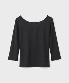 GRACE CONTINENTAL テレコボートネックトップ