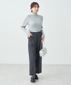 earth music&ecology ラメタートルネックニットプルオーバー