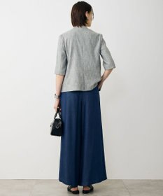 ICB L ストレッチMIXツイード 半袖ジャケット