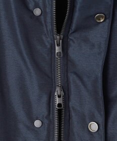 GOTAIRIKU 【ビジネスで着用可】メランジシャンブレー フーデッドブルゾン