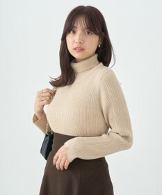 earth music&ecology ラメタートルネックニットプルオーバー