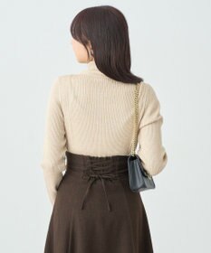 earth music&ecology ラメタートルネックニットプルオーバー