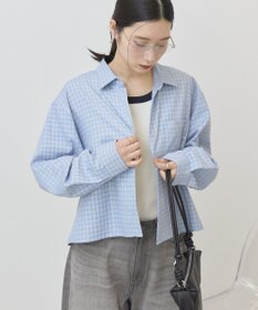 AMERICAN HOLIC ミニチェックショート丈シャツ