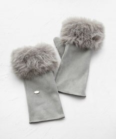TOCCA 【百田夏菜子さん着用】FAKE SUEDE FUR HANDWARMER 手袋 ライトグレー系