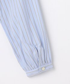 J.PRESS LADIES S BEZコットンナイロン ストライプ フリル襟 ブラウス