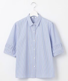 J.PRESS LADIES 【洗える】Betterコットンポリエステル ストライプ シャツカラーブラウス