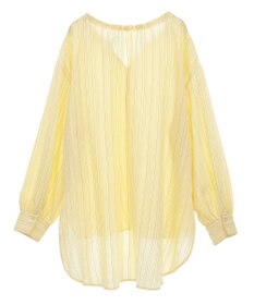 Green Parks ドロストネックシアーストライプチュニック