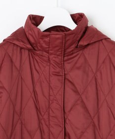 自由区 L 【洗える】ブライトキルト フード付きコート