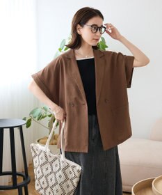 Green Parks 麻調合繊フレンチスリーブジャケット